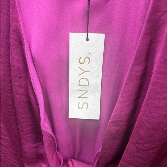 SNDYS x REVOLVE Pluto Wide Leg Jumpsuit in Fuchsia NWT - Picture 10 of 11